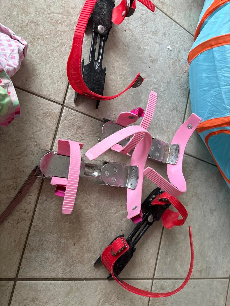 Schaatsen - dubbele glij ijzers # tweeling, Overige merken, Gebruikt, Friese doorlopers, Ophalen of Verzenden