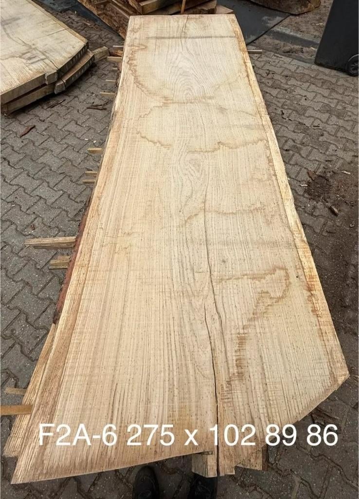 Eiken tafelblad, massief, uniek, tuinblad, schaaldeel, Ophalen of Verzenden, Nieuw, Rechthoekig, Hout