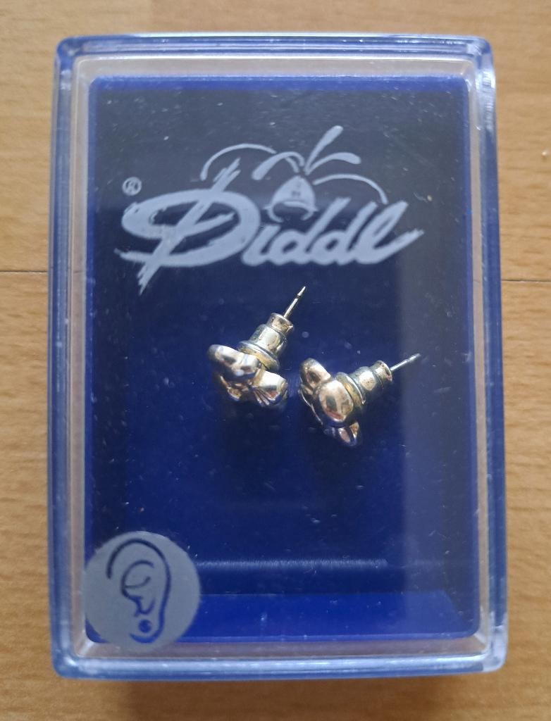 Leuke zilveren oorbellen van Diddl Diddlina met doosje ZGAN, Ophalen of Verzenden, Zo goed als nieuw, Knopjes of Stekers, Zilver