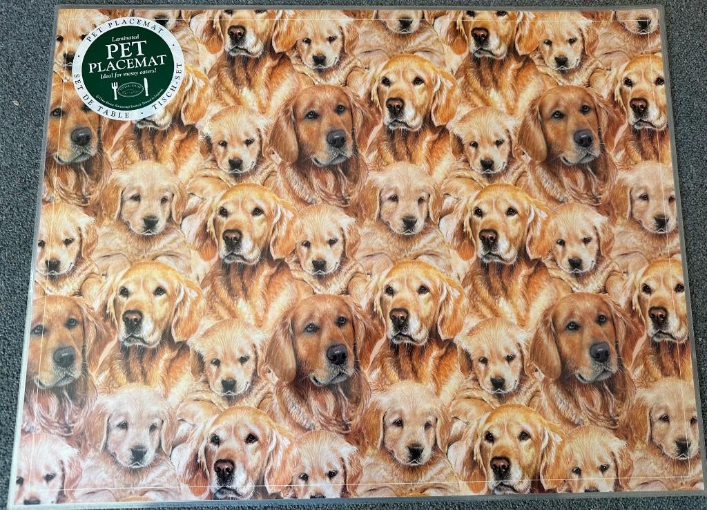 3x Placemat Golden Retrievers 55x42cm, Nieuw, Ophalen of Verzenden, Nvt, Nvt