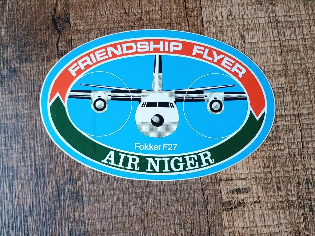 Oude vliegtuig sticker Fokker F27, Ophalen of Verzenden