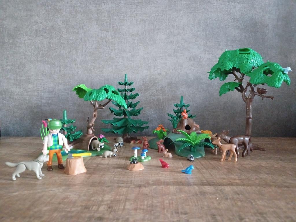 49. Playmobil bosdieren in het bos., Ophalen of Verzenden, Zo goed als nieuw, Complete set