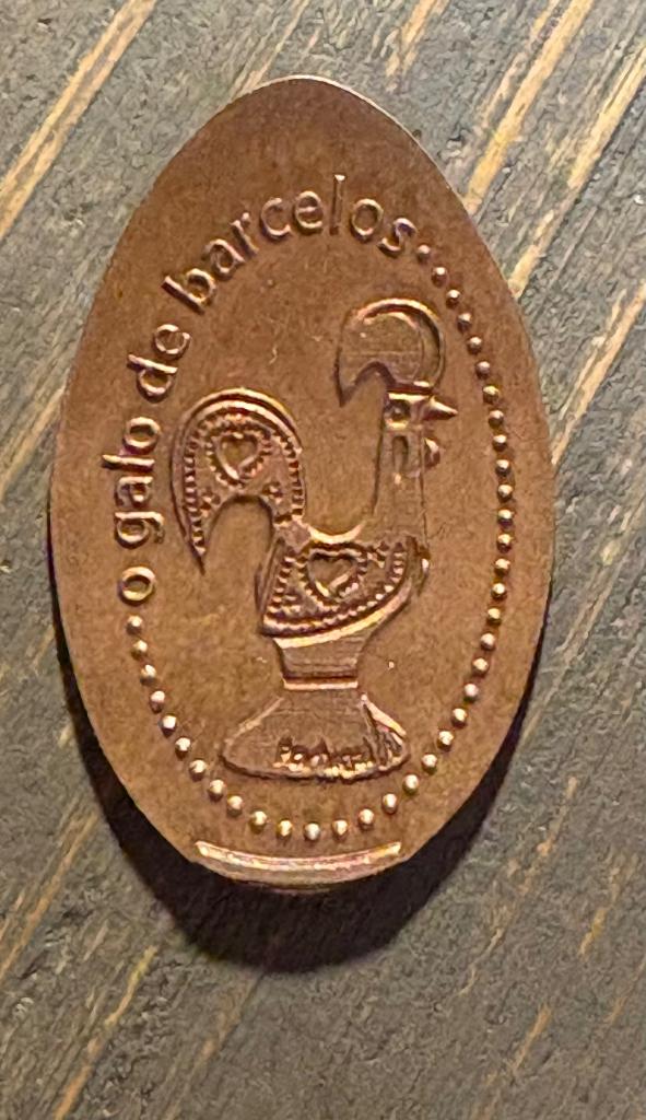 Pressed Penny o galo de barcelos, Postzegels en Munten, Penningen en Medailles, Ophalen of Verzenden, Overige materialen, Buitenland