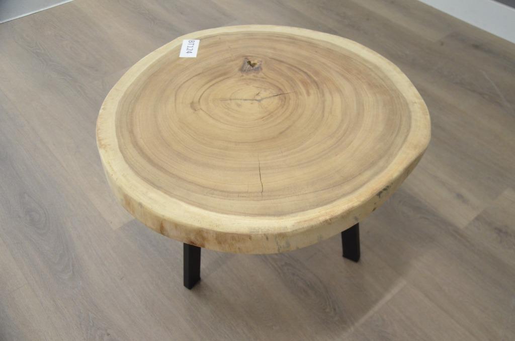 Ronde suar salontafel 60 – 65 cm -BT124, Overige houtsoorten, 50 tot 100 cm, Rond, Nieuw