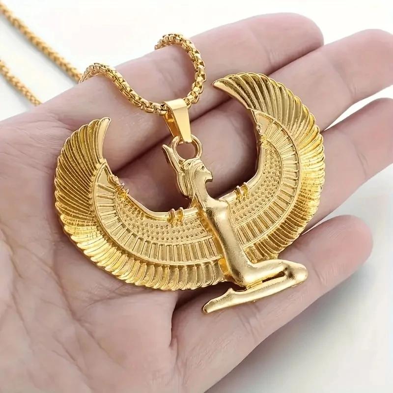 Gouden Egyptische Godin Ketting / Sieraad Egyptisch Egypte, Verzenden, Nieuw, Goud, Overige materialen