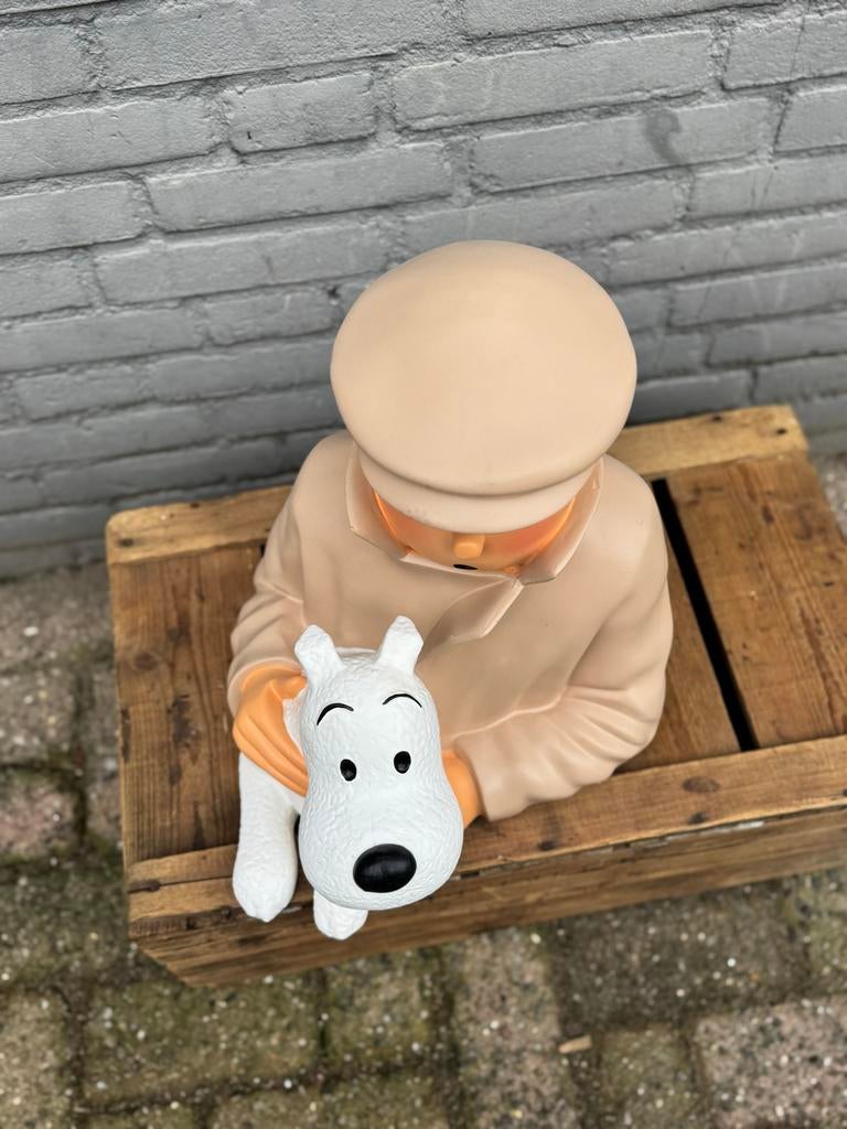 Tintin en Bobby Beeld - Kuifje decoratie, Verzamelen, Stripfiguren, Ophalen, ., Overige typen, Zo goed als nieuw
