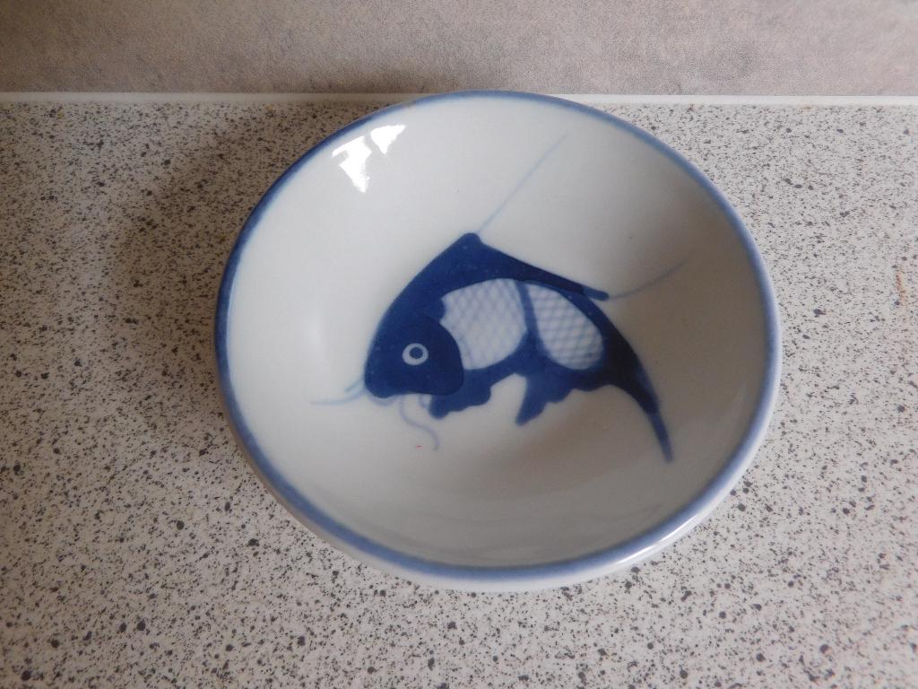 Diep Bord 10 cm. Koi Blauw, Ophalen of Verzenden