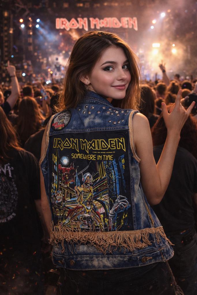 Iconisch Iron Maiden Battle Jacket uit de jaren ’80, Eén persoon