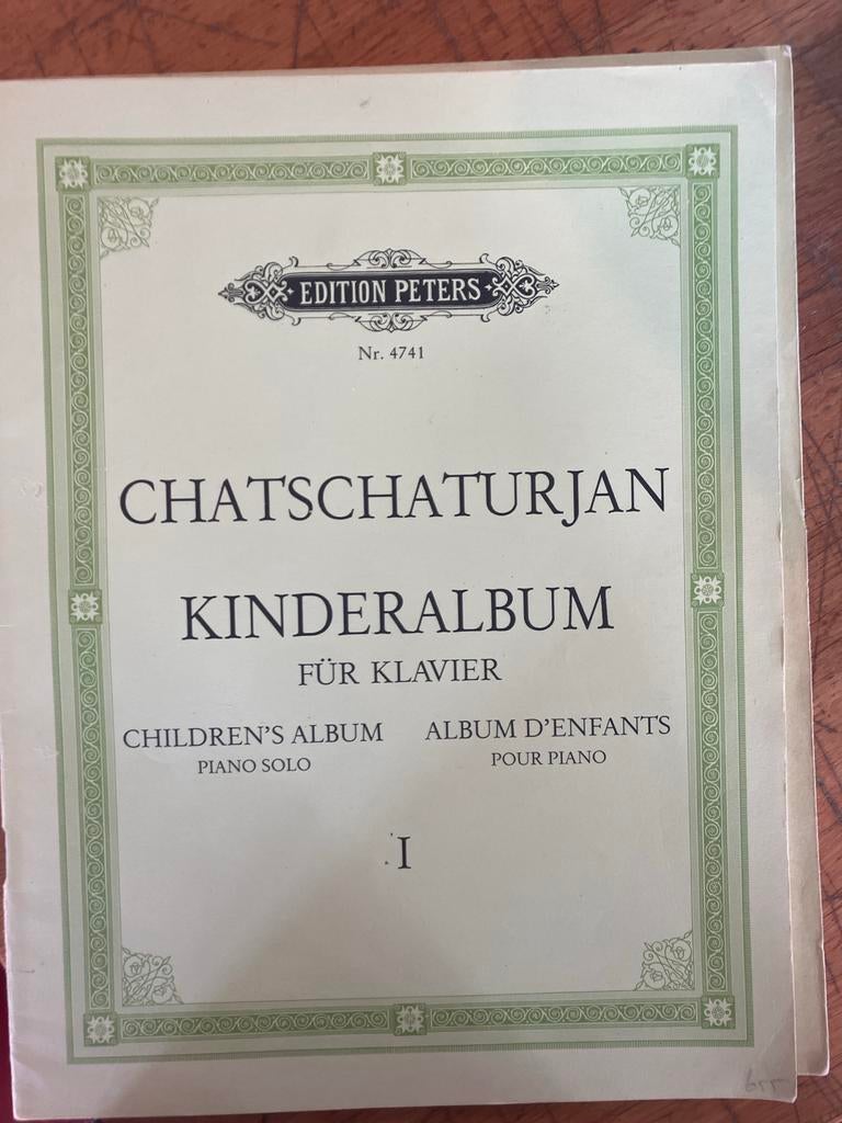 Chatschaturjan Kinderalbum voor Piano, Gebruikt, Klassiek, Ophalen of Verzenden, Artiest of Componist