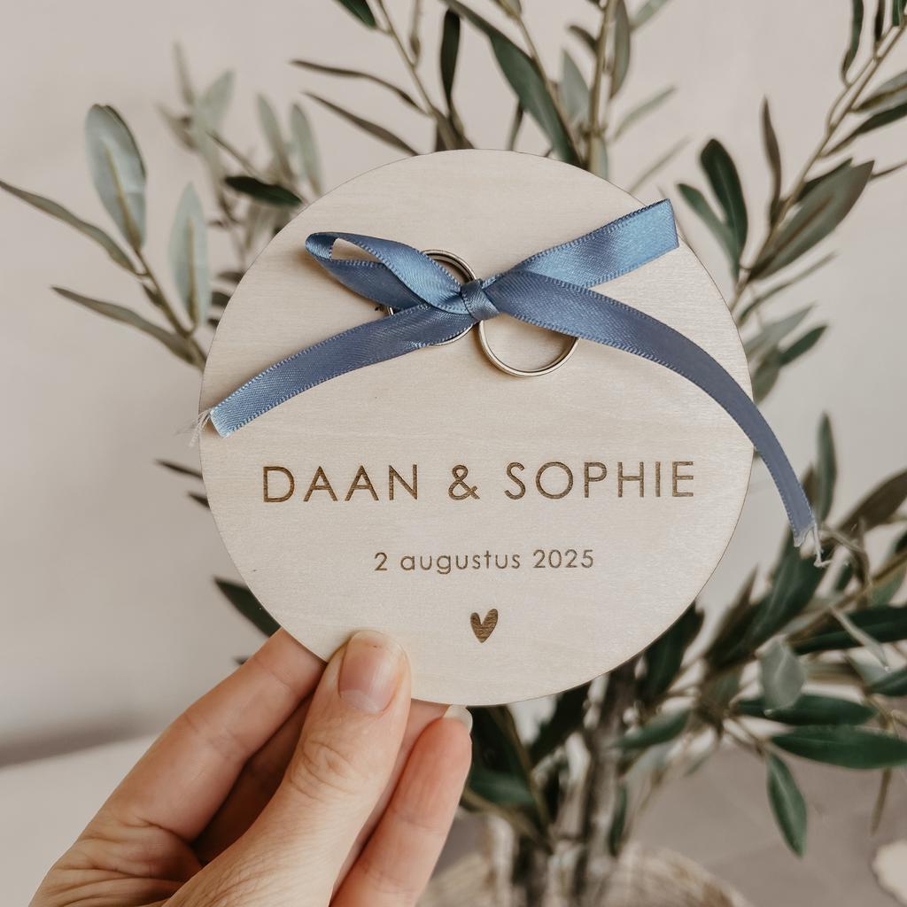 Bruiloft ringenplank, Hobby en Vrije tijd, Feestartikelen, Nieuw, Feestartikel, Geboorte of Huwelijk, Ophalen of Verzenden