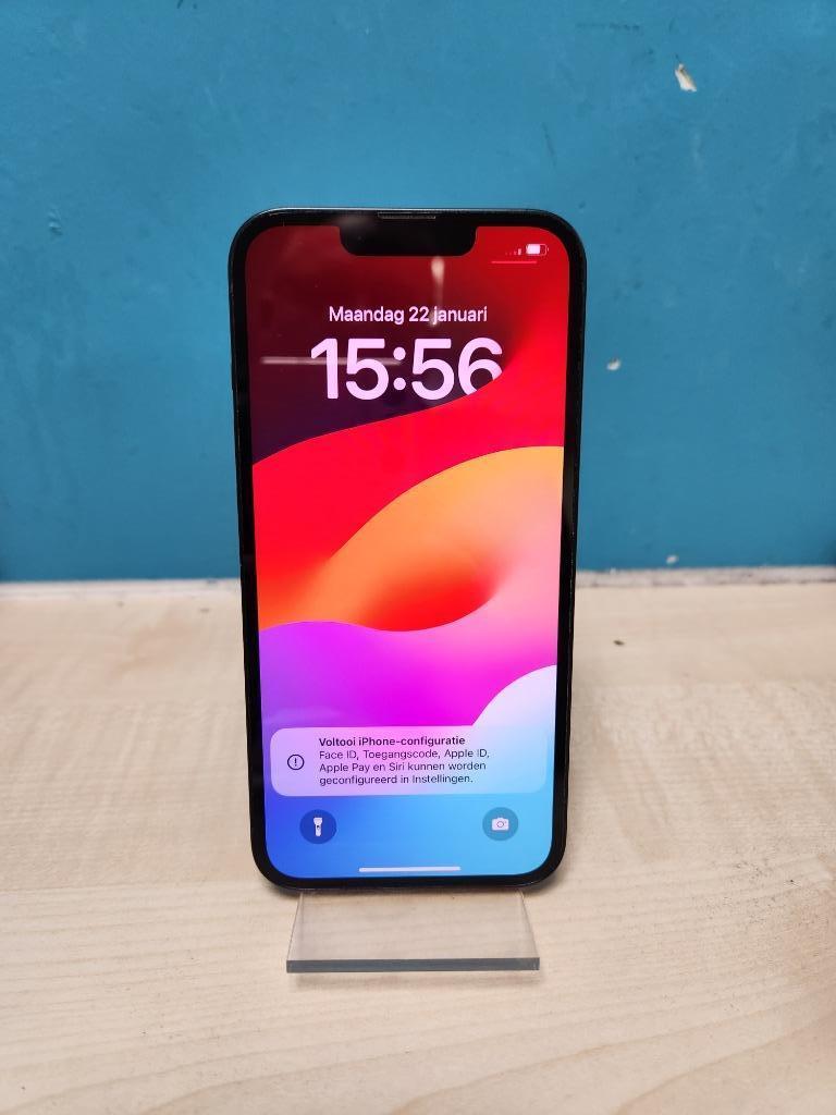 Apple iPhone 13 128GB Midnight - 2e hands - marge - 100%, 128 GB, Zwart, IPhone 13, Ophalen of Verzenden