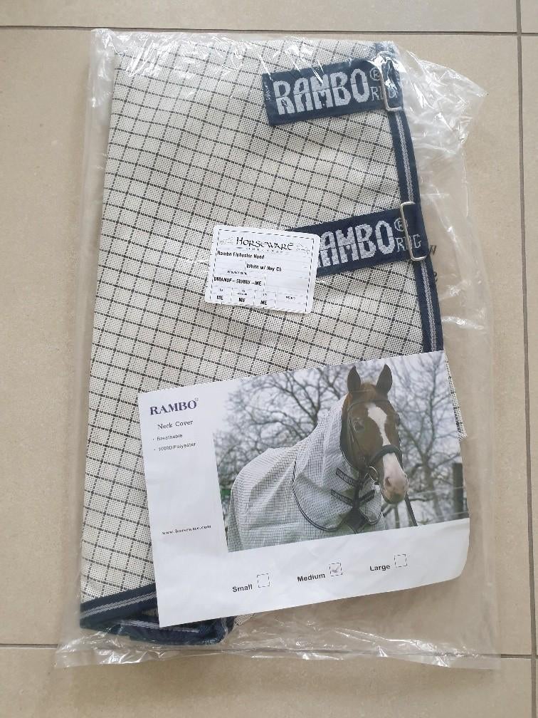 Rambo Flybuster Hood, Hals voor vliegendeken, mt M 6'0, 6'3, Dieren en Toebehoren, Ophalen of Verzenden, Nieuw, Deken