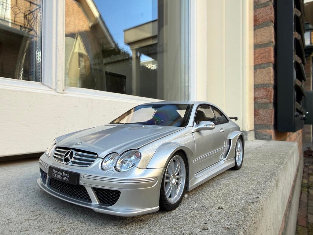 1:18 Mercedes CLK DTM AMG Coupe zilver Kyosho No.8461S, Hobby en Vrije tijd, Modelauto's | 1:18, Kyosho, Auto, Ophalen of Verzenden