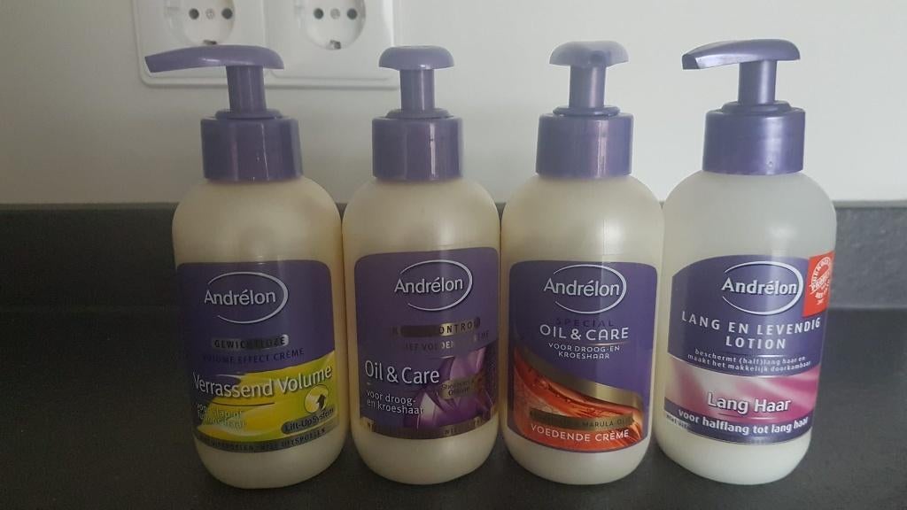 4x Andrelon Haarverzorging Lotion Niet Uitspoelen Creme, Verzenden, Zo goed als nieuw, Haarverzorger of -hersteller
