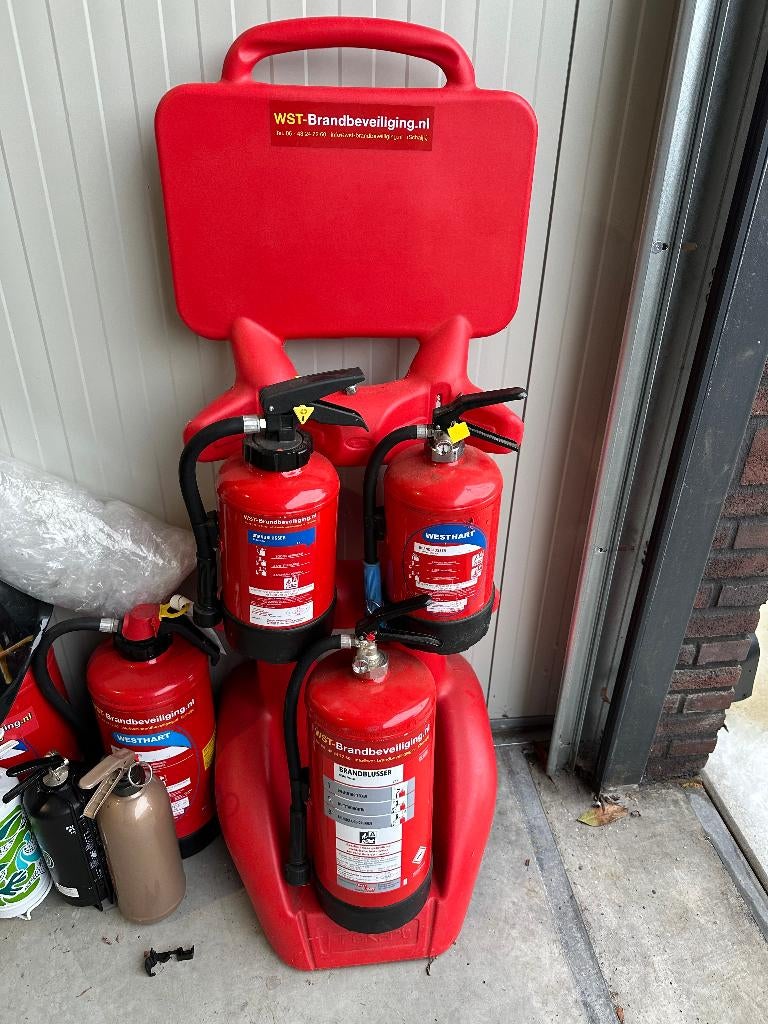 Brandblusser trolley, Ophalen, Nieuw, Brandkast