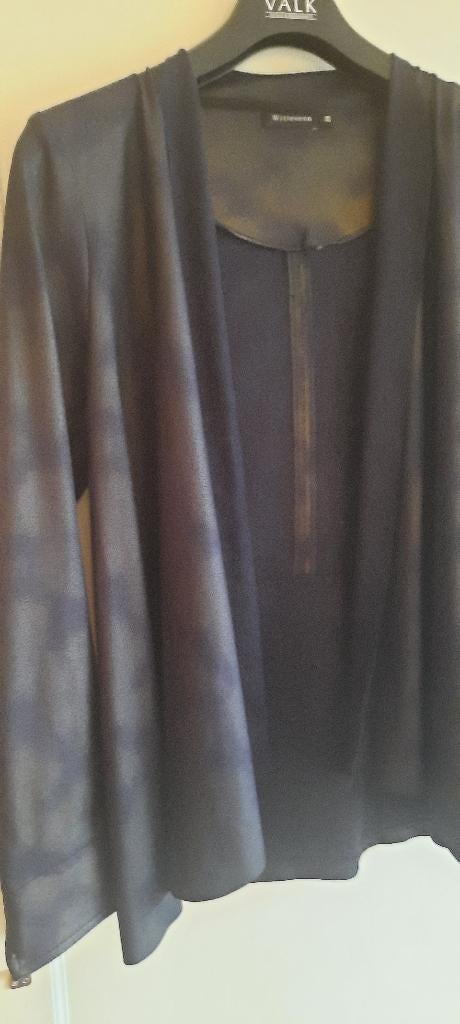 Sheila de Vries A-lijn jasje, vintage, Sheila de Vries, Blauw, Zo goed als nieuw, Jasje