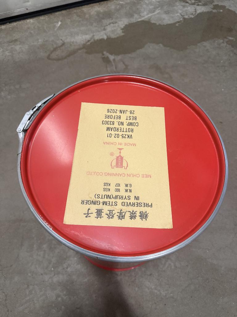 Rood ijzeren vat met deksel en klemband – 100 liter, Ophalen, Zo goed als nieuw, Vuurton