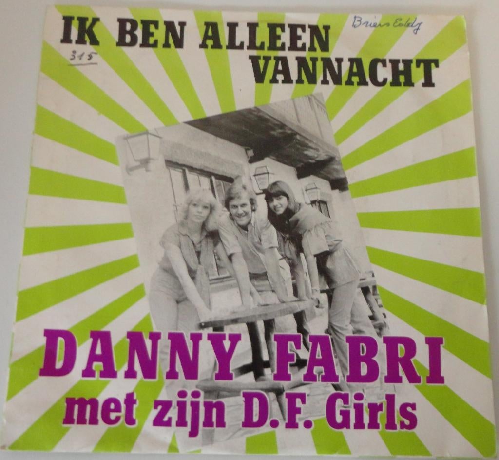 Danny Fabri > Ik ben alleen vannacht, Gebruikt, 7 inch, Single, Ophalen of Verzenden