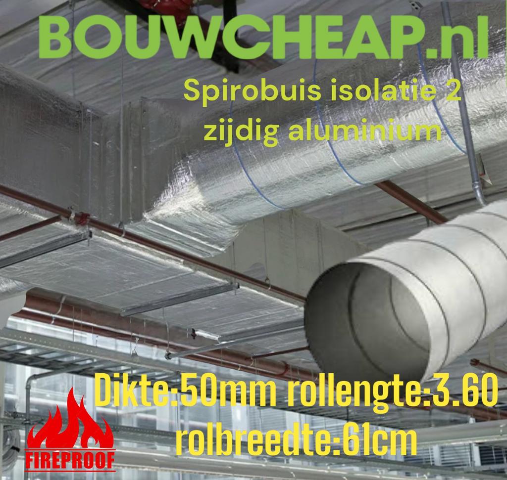 Isolatie op rol voor spirobuis luchtkanalen 50 mm dik rd4.7, Doe-het-zelf en Verbouw, Isolatie en Afdichting, Ophalen of Verzenden
