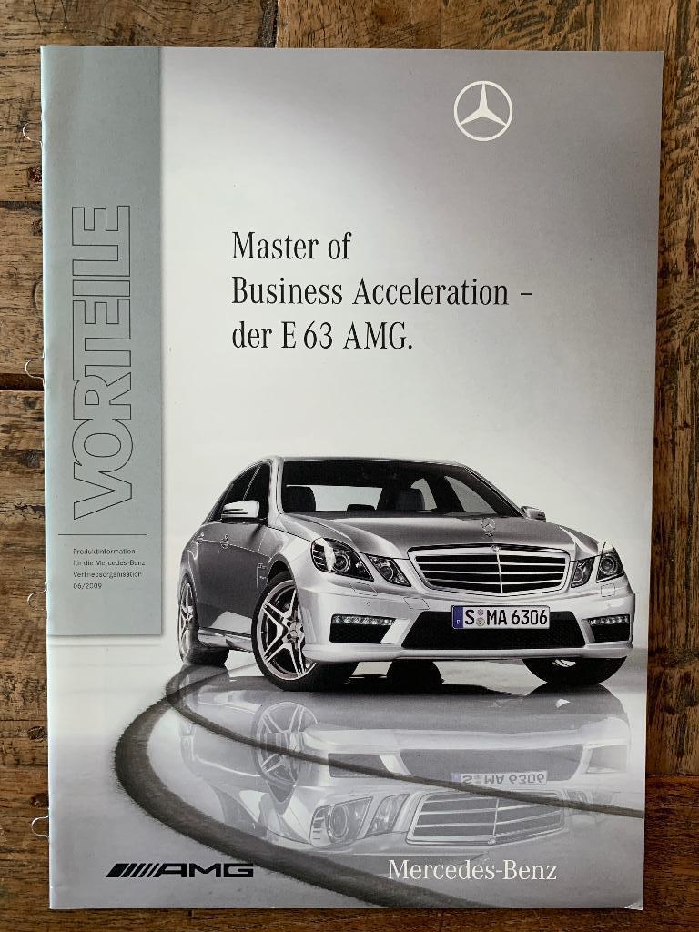 Product info brochure Mercedes-Benz AMG E 63 AMG W212 2009, Nieuw, Mercedes-Benz, Mercedes, Ophalen of Verzenden