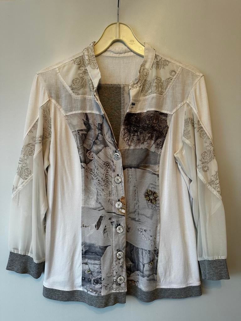 Elisa Cavaletti Zomerse Blouse Maat M, Ophalen of Verzenden, Gedragen, Maat 38/40 (M), Wit