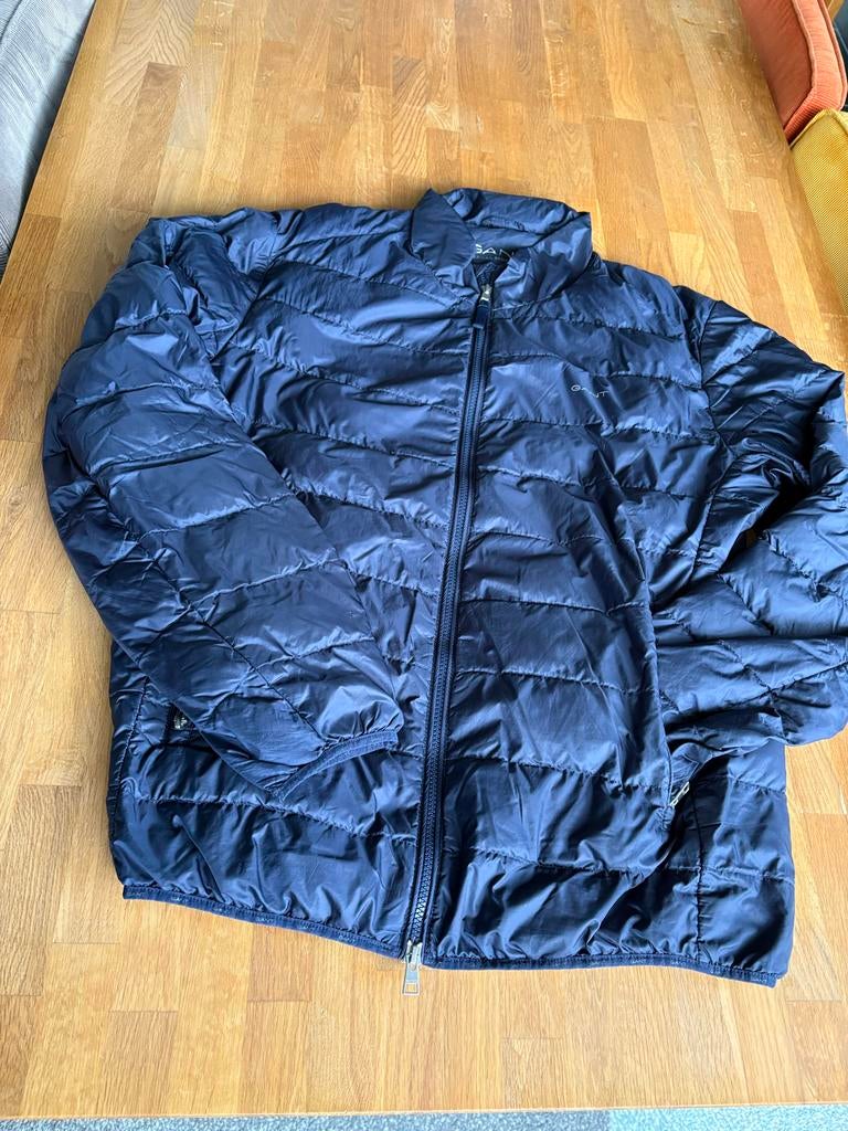 Gant tussenjas donkerblauw XL, Ophalen of Verzenden, Gedragen, Maat 56/58 (XL), Blauw
