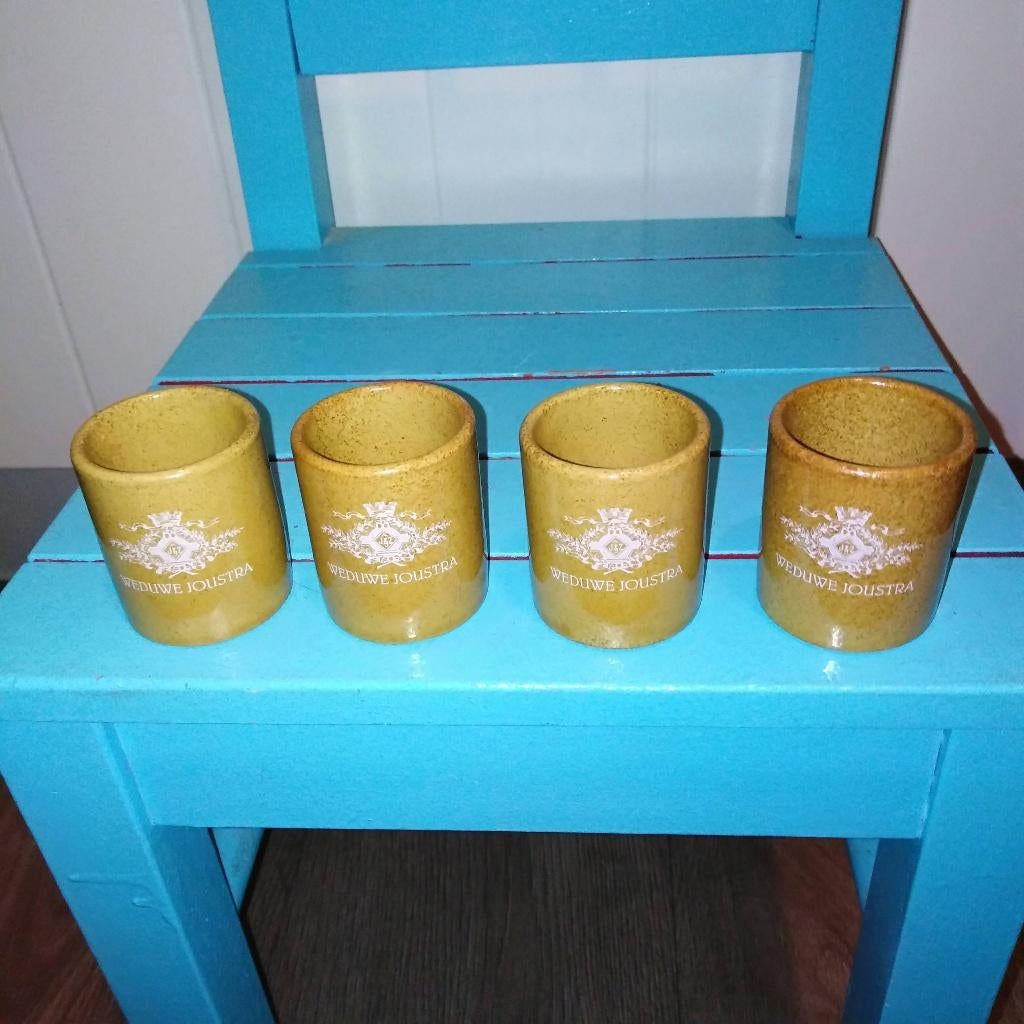 Weduwe joustra borrelglaasjes 4 stuks, Verzamelen, Ophalen, Gebruikt, Overige typen