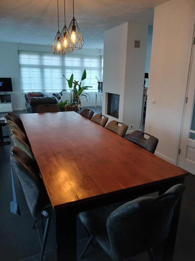 Massieve tafel 280 x 100, Huis en Inrichting, Tafels | Eettafels, Ophalen, 100 tot 150 cm, 200 cm of meer, Zo goed als nieuw