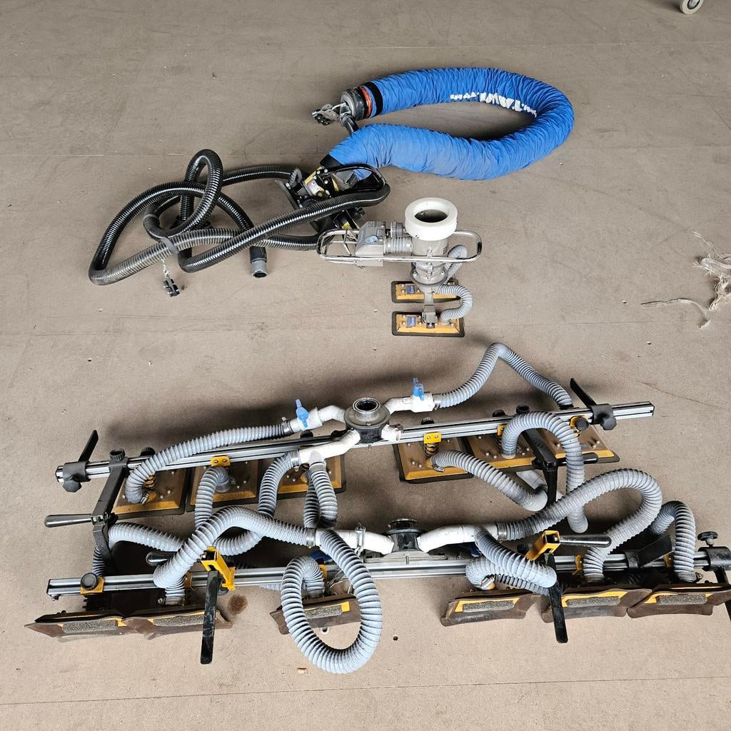 Vacuüm heffers met Siemens vacuümpomp (3 sets), Ophalen