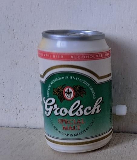 Grolsch Opwindblikje Special Malt, Ophalen of Verzenden, Gebruikt, Reclamebord, Plaat of Schild, Grolsch