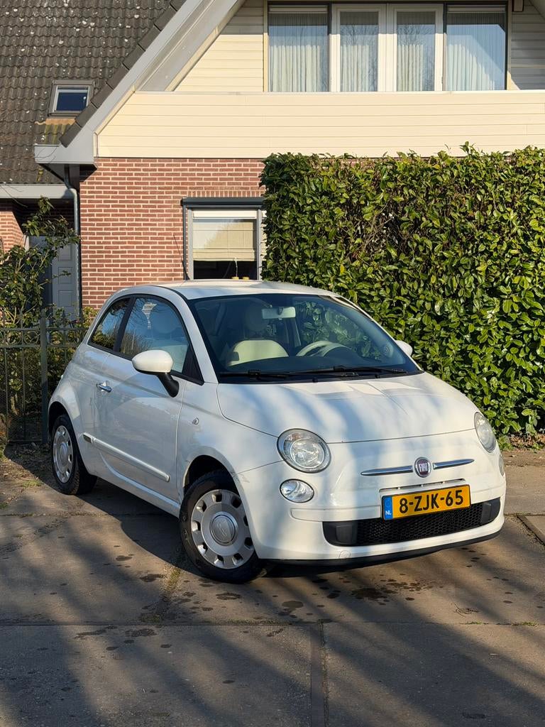 Fiat 500 1.2 C 2010 Wit Nieuwe APK, Auto's, Fiat, Stof, 4 cilinders, 840 kg, Wit
