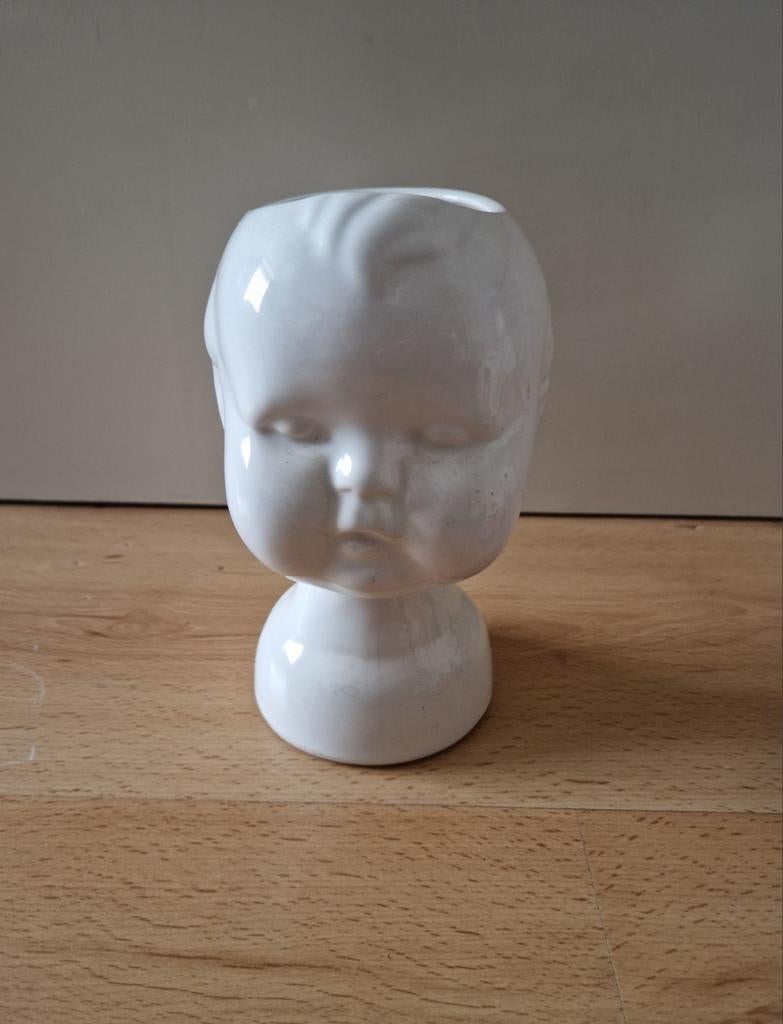 Clayre & Eef Bloempot Buste 14x13x21 cm Grijs Steen Bloempot binnen - Clayre & Eef