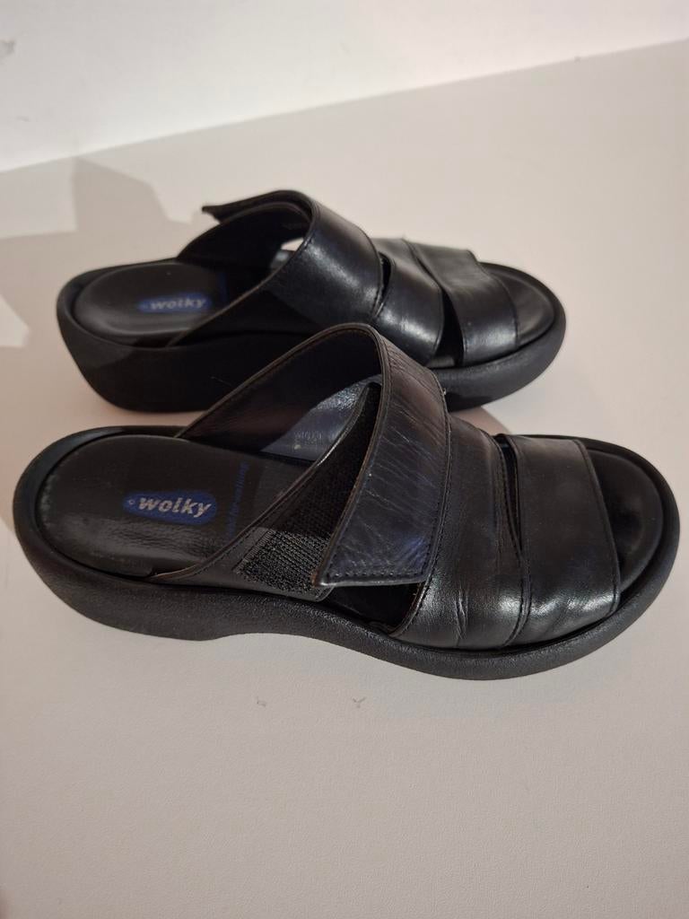 Wolky slipper  37, Kleding | Dames, Schoenen, Wolky, Zwart, Gedragen, Ophalen