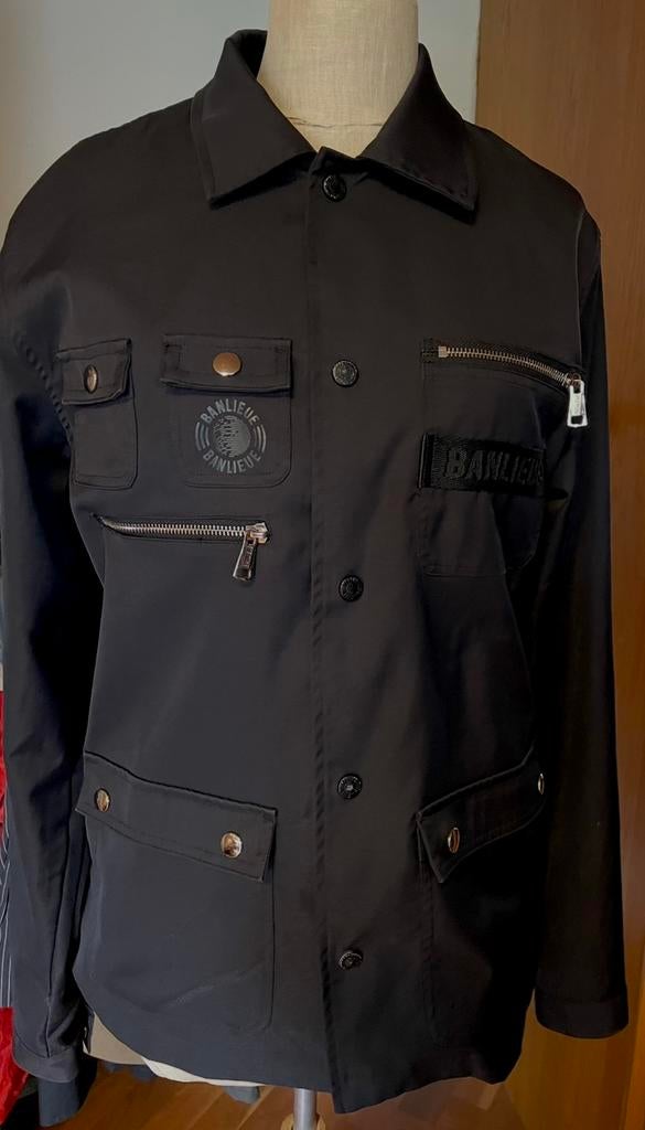 Zwart overshirt/ jack Banlieue maat S, Kleding | Heren, Jassen | Zomer, Ophalen of Verzenden, Gedragen, Maat 48/50 (M), Zwart