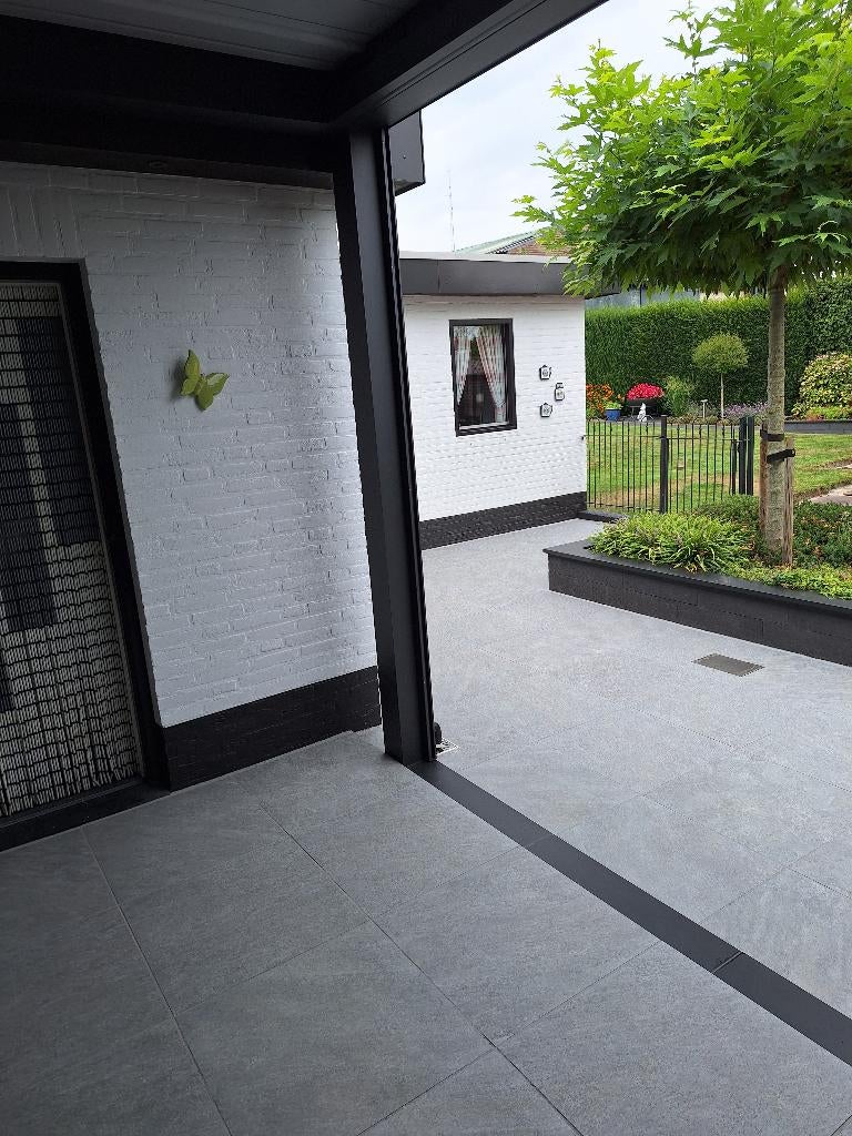 vijverranden muurafdekkers zwart kleurvast basalt actie, Ophalen of Verzenden, Nieuw