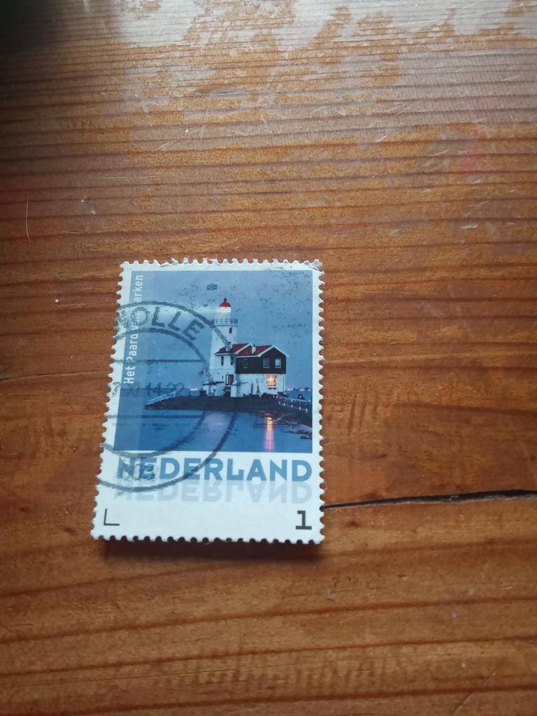Het Paard van Marken vuurtoren, Ophalen of Verzenden, Na 1940, Gestempeld
