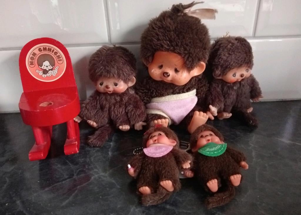 Monchichi popjes div., Verzamelen, Poppetjes en Figuurtjes, Ophalen, Zo goed als nieuw