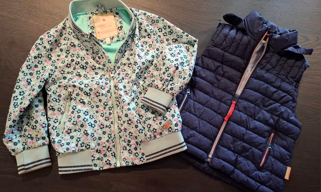 Zomerjas + bodywarmer meisje maat 110, Orange Stars, Meisje, Ophalen of Verzenden, Zo goed als nieuw, Orange Stars