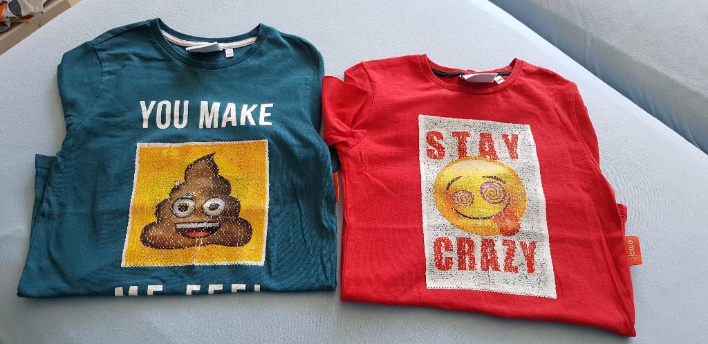 2 longsleeves emoji, Gebruikt, C&A, Ophalen of Verzenden, Shirt of Longsleeve