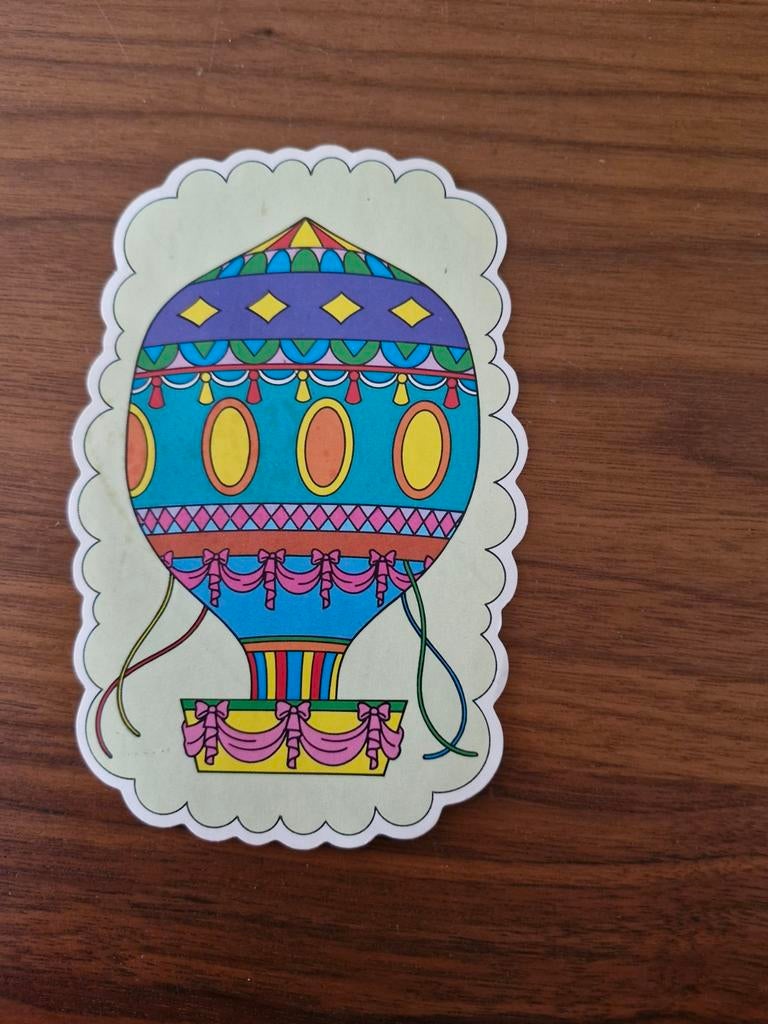 6157 Vintage heteluchtballon sticker, Ophalen of Verzenden