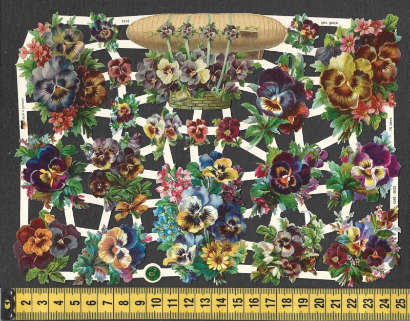 Viooltjes poezieplaatjes 7414, Ophalen of Verzenden