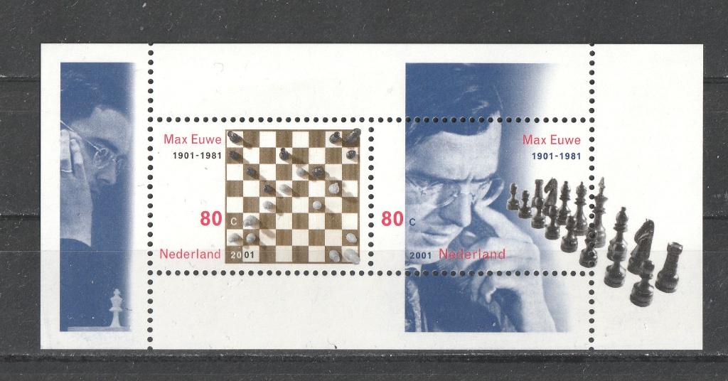 168 L Postfris Blok 1969 Max Euwe 2001, Verzenden, Na 1940, Postfris