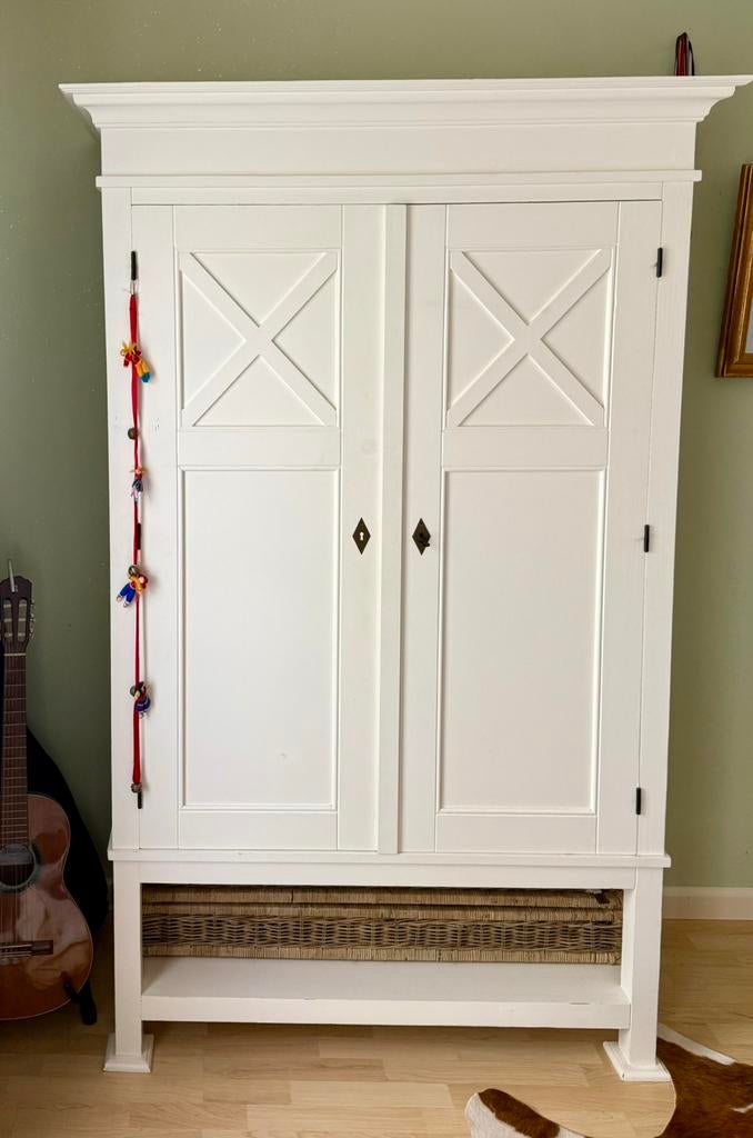 Landelijke Massief Houten kast Riviera Maison, Huis en Inrichting, Kasten | Kledingkasten, Ophalen, Met deur(en), 200 cm of meer