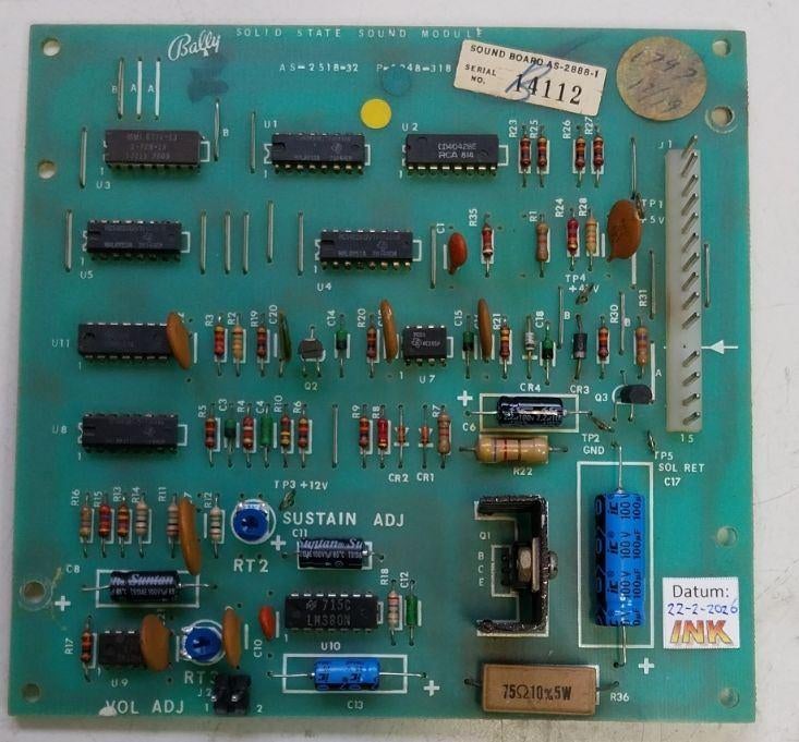 Te koop: Bally AS-2518-32 Geluidsbord, Gebruikt, Elektronisch, Bally, Onderdeel of Defecte kast