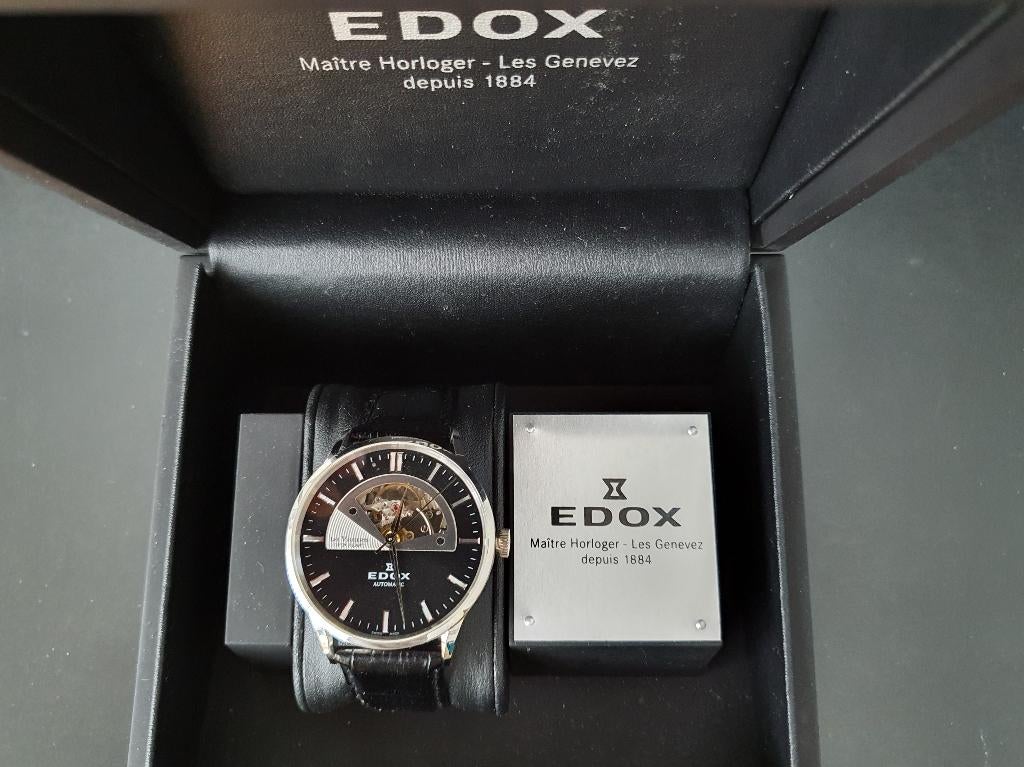 Edox herenhorloge, Overige merken, Leer, Staal, Polshorloge