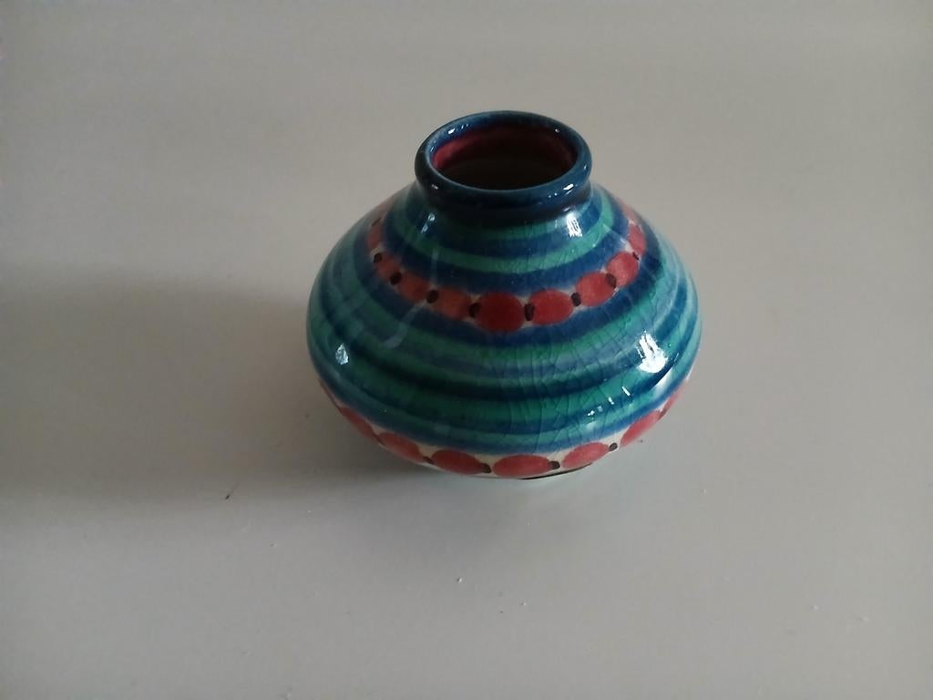 Turquoise vaasje, Ophalen of Verzenden