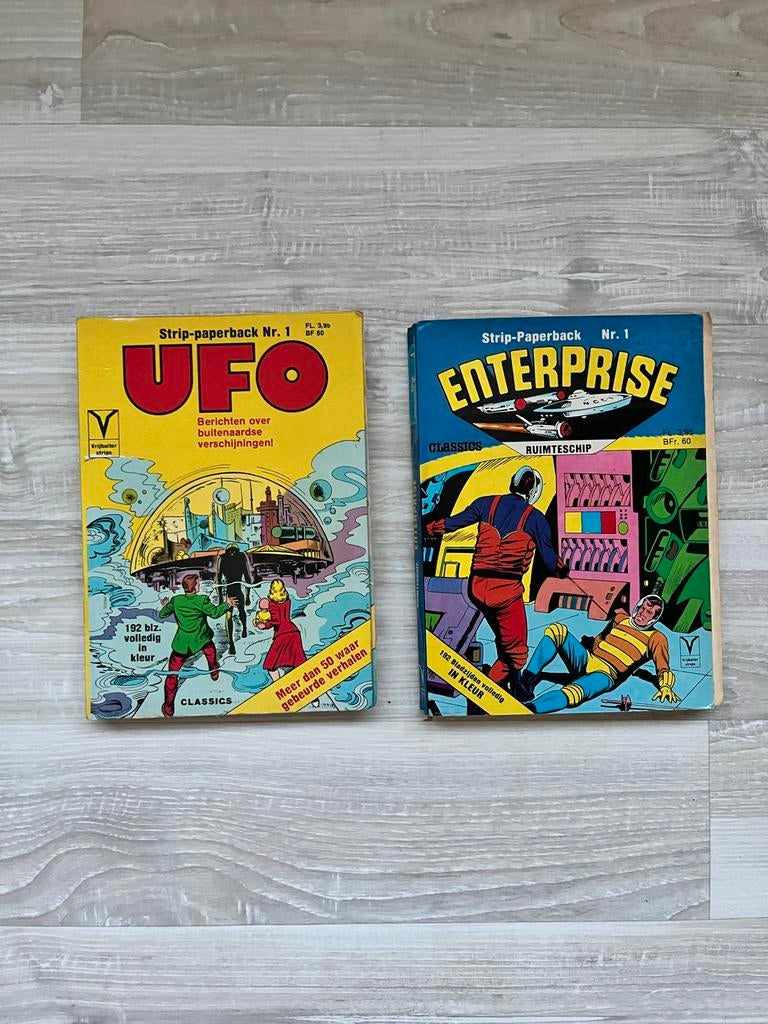 UFO en Enterprise strip-paperbacks Nr. 1, Boeken, Stripboeken, Meerdere stripboeken, Ophalen of Verzenden, Gelezen