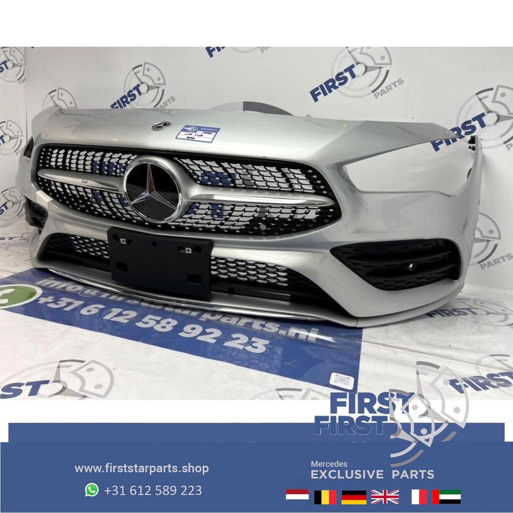 W118 C118 AMG LINE VOORBUMPER ZILVER GRIJS Mercedes 2018-202, Gebruikt, -, Voor, Ophalen of Verzenden