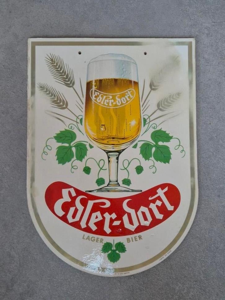 Bier reclame Brouwerij Mena Edler Dort, Ophalen of Verzenden, Reclamebord