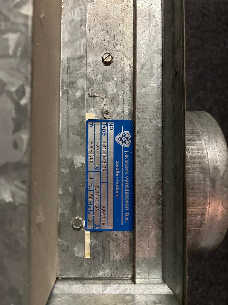 J.E. Stork Ventilator, Ophalen, Gebruikt, Ventilator